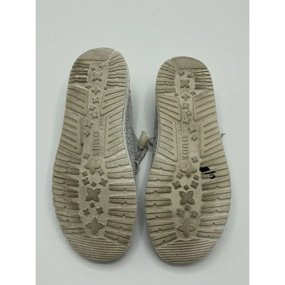 Hey Dude Wendy Shoes Womens Size 9 Gray Sox Stone White Slip On Comfort Casual